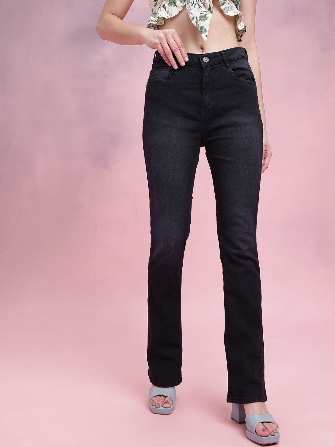 DressBerry Women Mid-Rise Stretchable Bootcut Jeans