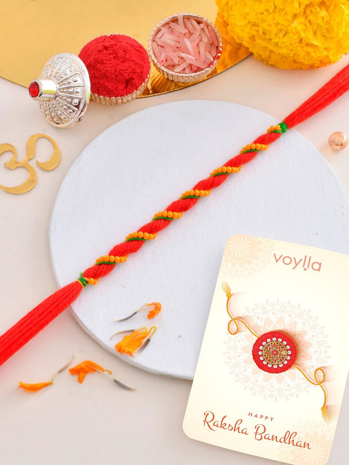 Voylla Lightly Embellished Simple Thread Rakhi For Brother