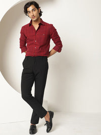 RARE RABBIT Men Gareth Checked Slim Fit Cotton Shirt