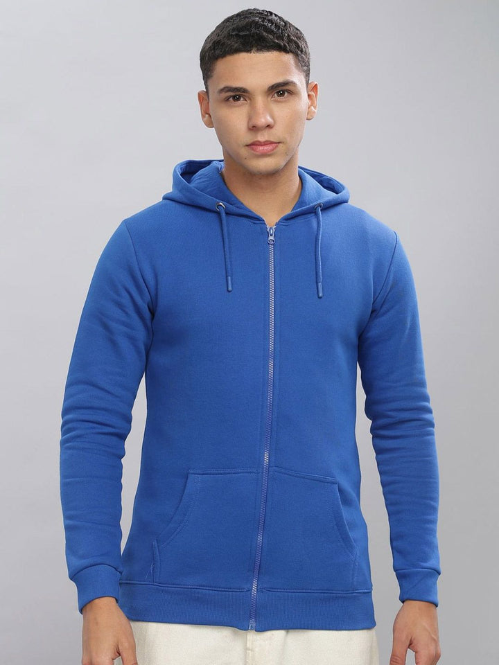 ADRO Lelaki Buka Depan Zip Bertudung Kapas berzip hoodie 2 Sweatshirt
