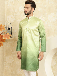 SOJANYA Ombre Printed Sequinned Silk Cotton Kurta