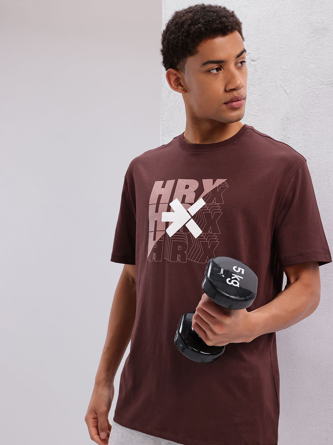 HRX by Hrithik Roshan Brand Logo Print Training T-shirt