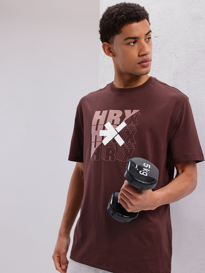 HRX by Hrithik Roshan Brand Logo Print Training T-shirt