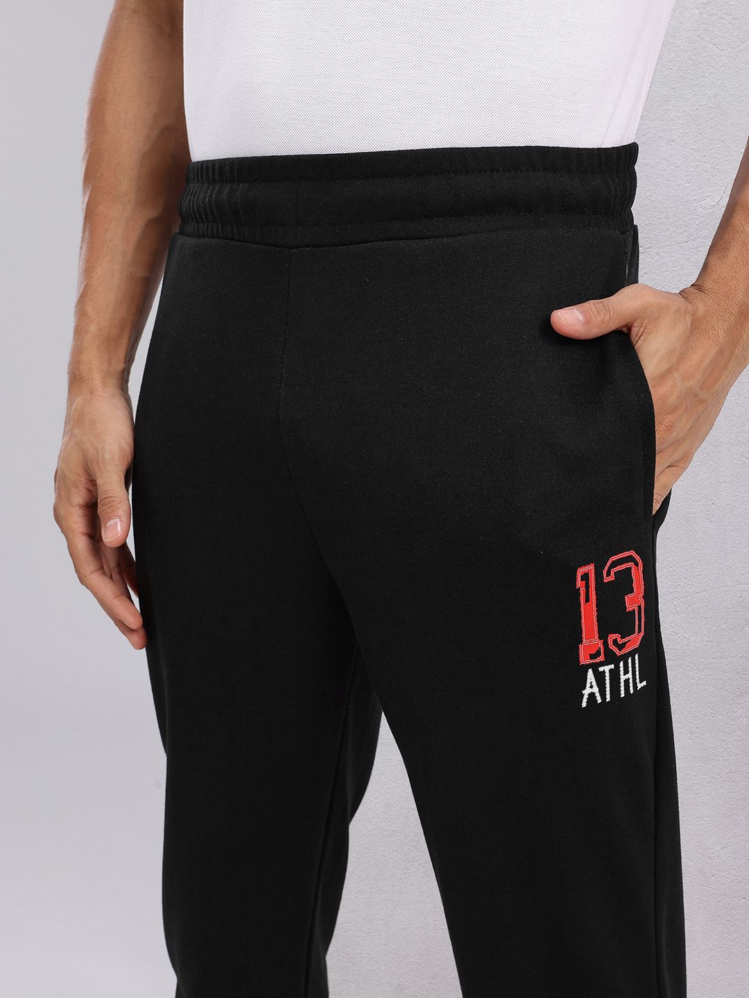 HRX by Hrithik Roshan Men Typography Printed Detail Mid-Rise Lifestyle Track Pants