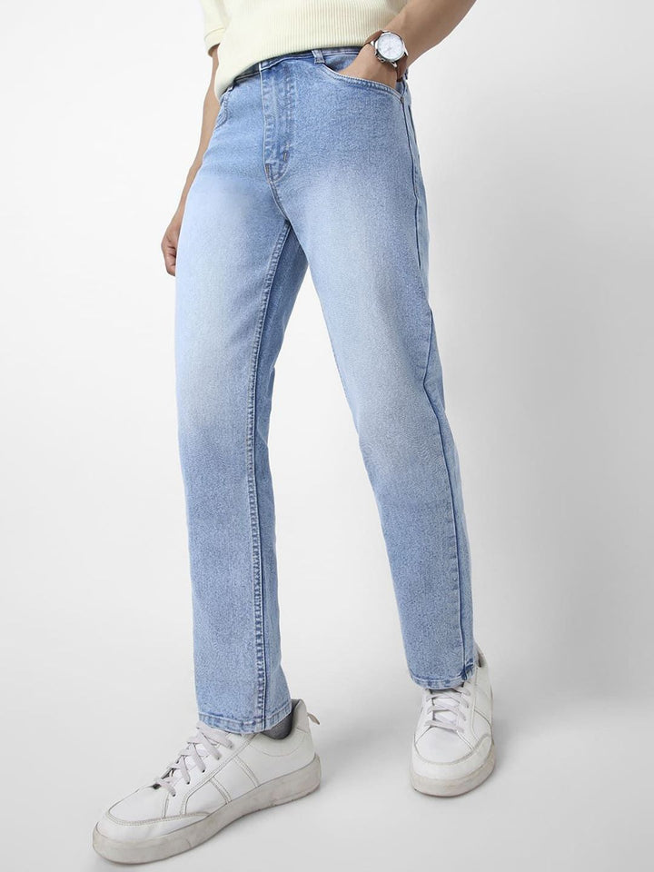 Urbano Fashion Men Straight Fit Heavy Washed Jeans Stretchable