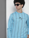 The Indian Garage Co Men Blue Striped Sweatshirt