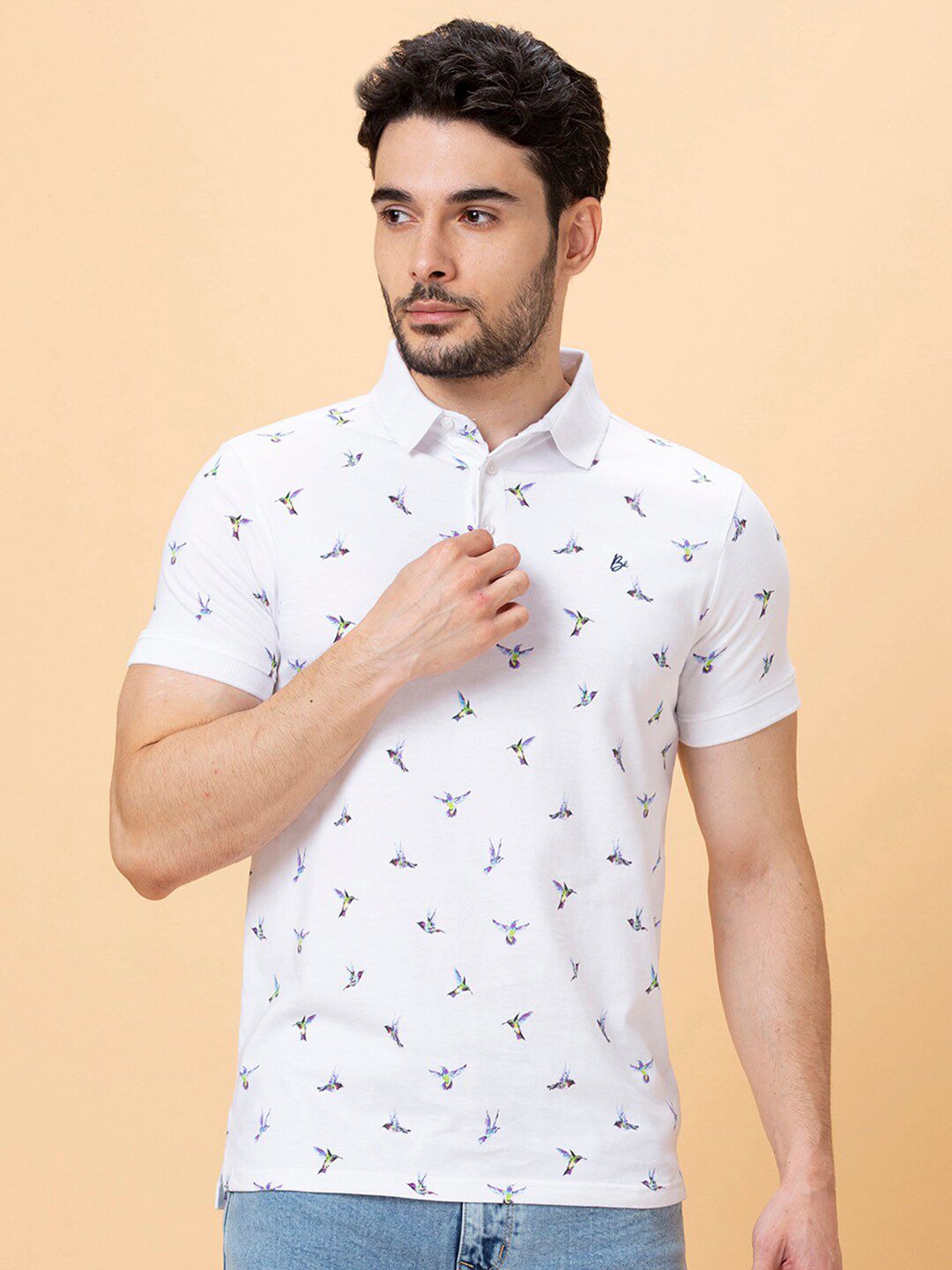 Being Human Conversational Printed Polo Collar Short Sleeves T-shirt
