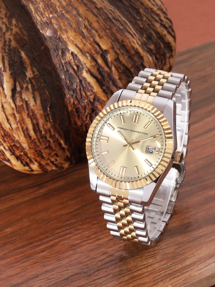 French Connection Men Dial & Stainless Steel Bracelet Style Straps Analogue Watch FCP41TM