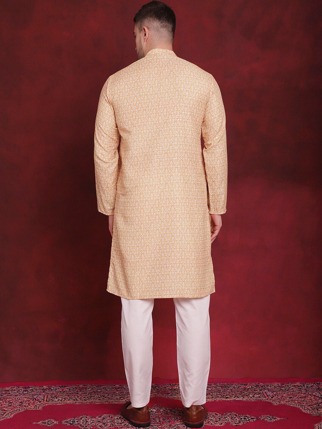 Anouk Floral Printed Regular Straight Kurta with Pyjamas