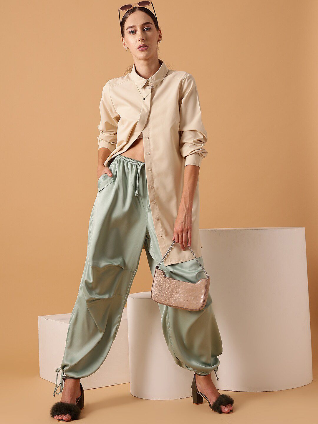 STREET 9 Beige Comfort Pure Cotton Casual Shirt