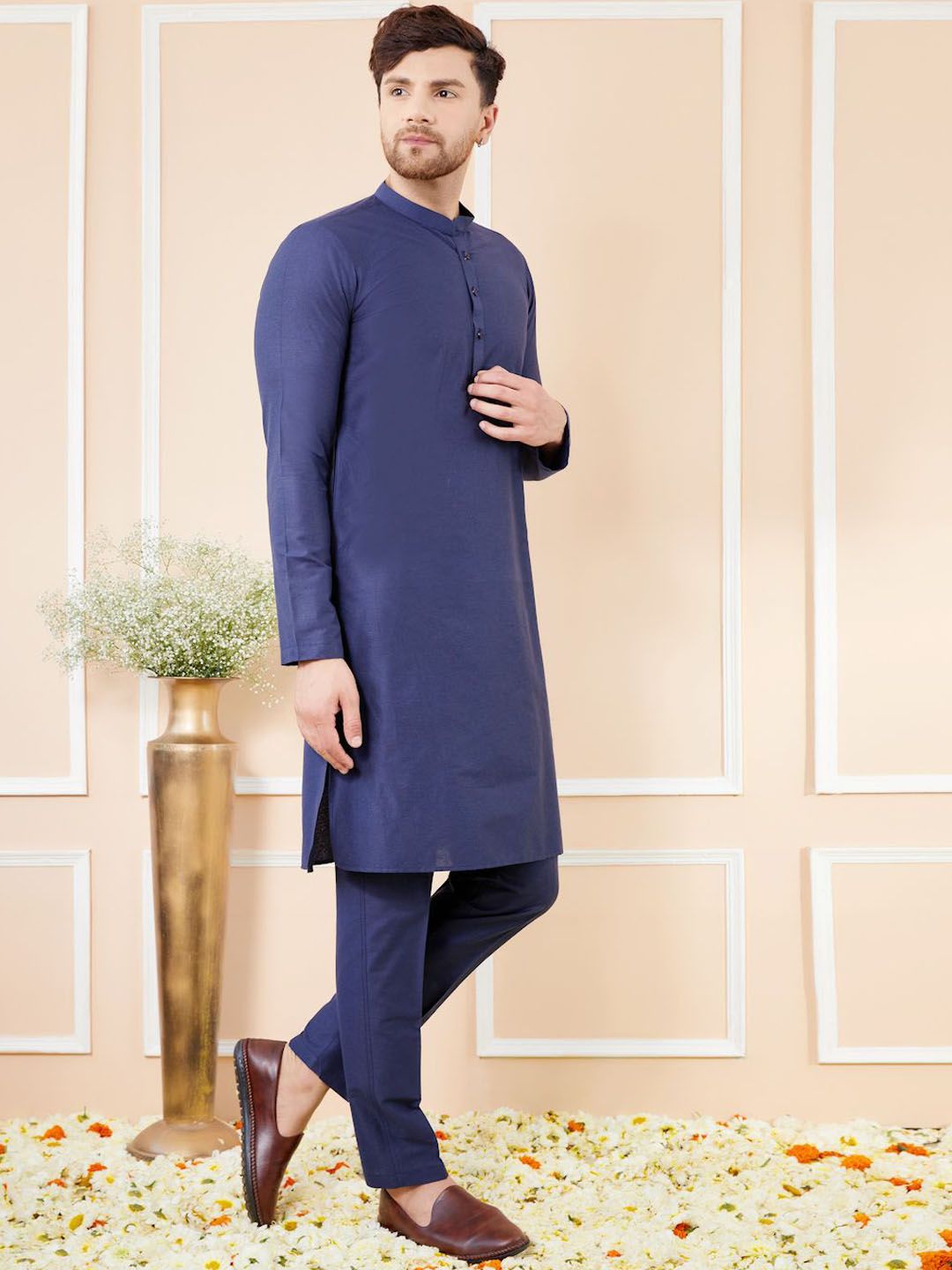 See Designs Straight Pure Cotton Kurta with Pyjamas