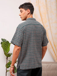 The Indian Garage Co Men Relaxed Fit Checked Resortwear Shirt