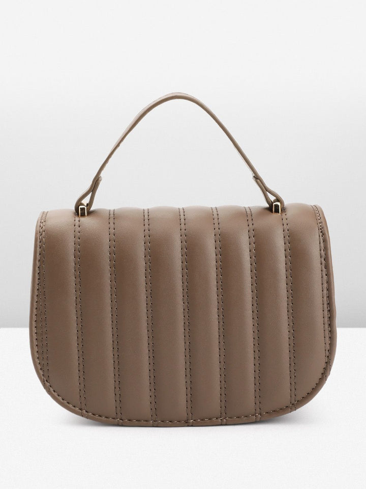 DressBerry Quilted Structured Satchel