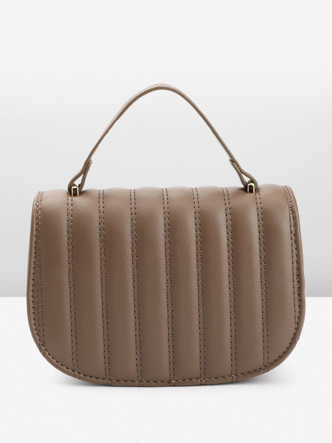 DressBerry Quilted Structured Satchel
