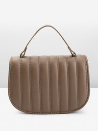 DressBerry Quilted Structured Satchel
