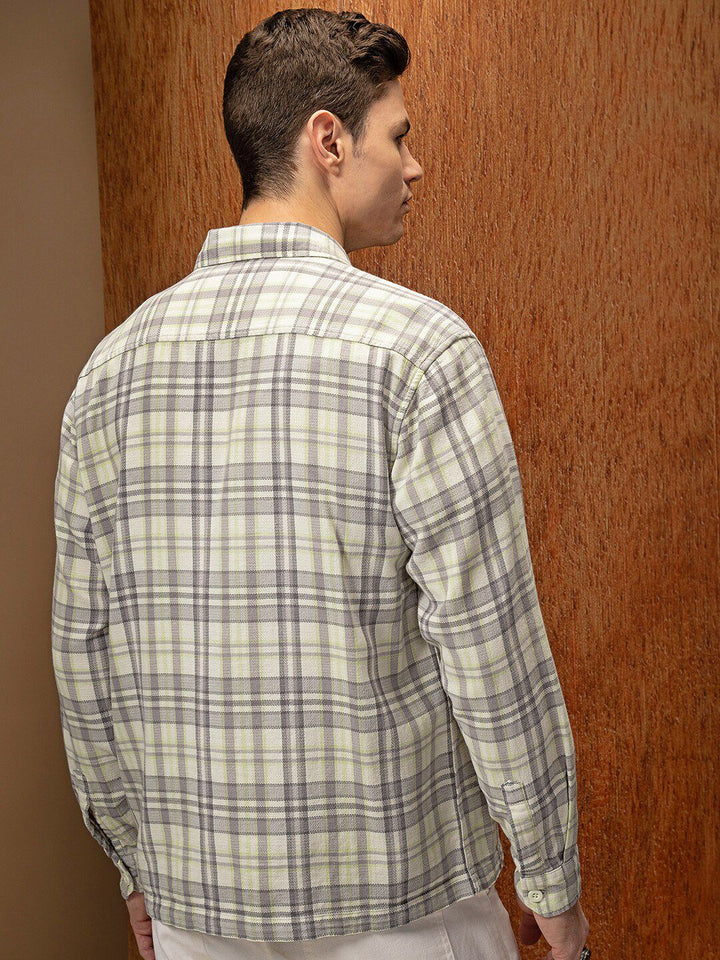 LOCOMOTIVE Oversized Dobby Textured Utility Pocket Overshirt