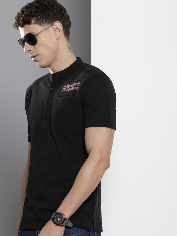 The Indian Garage Co Band Collar T-shirt