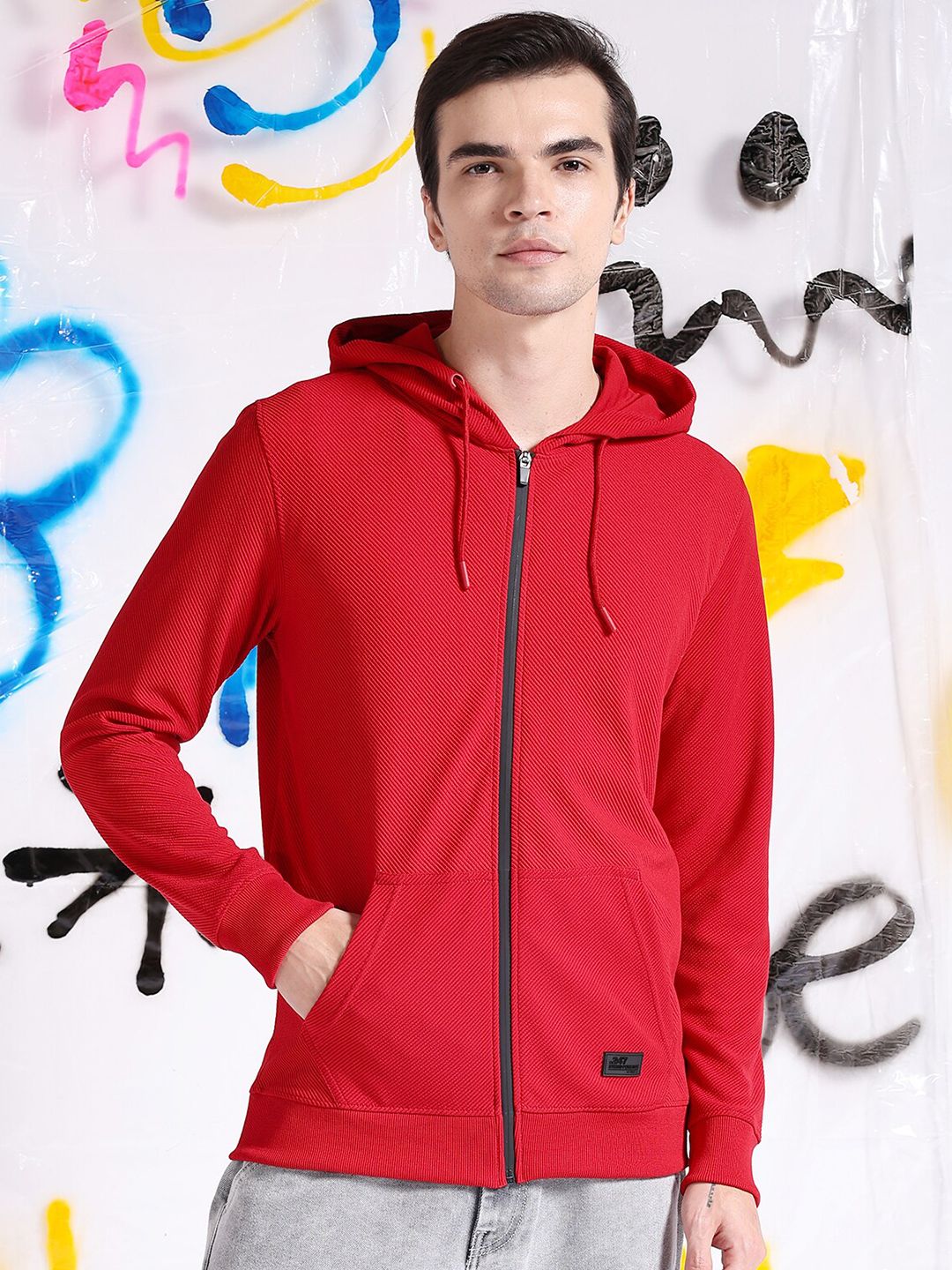 The Indian Garage Co Long Sleeves Hood Zipfront Sweatshirt