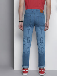 The Indian Garage Co Slim Fit Light Fade Printed Stretchable Jeans