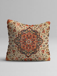 STITCHNEST Set Of 5 Brown & Beige Floral Square Cushion Covers