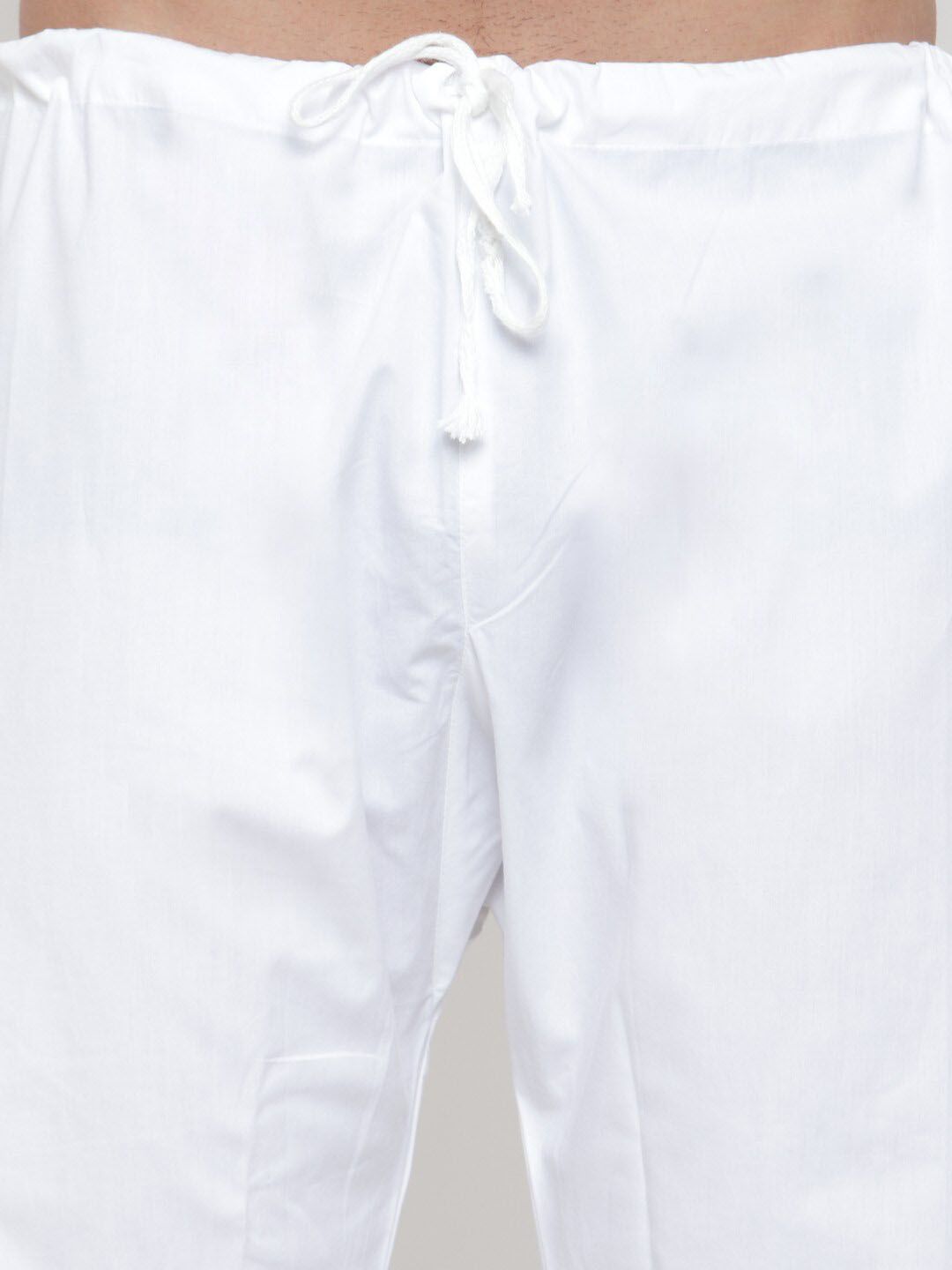 Jompers Band Collar Pure Cotton Kurta with Pyjamas