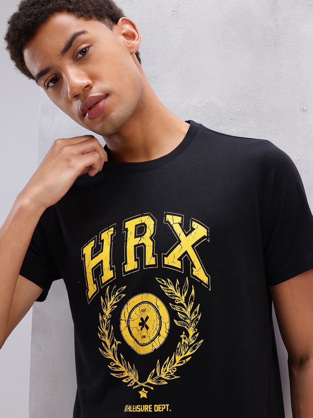 HRX by Hrithik Roshan Brand Logo Print Regular Fit Lifestyle T-shirt