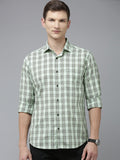 Park Avenue Men Slim Fit Tartan Checks Opaque Pure Cotton Casual Shirt