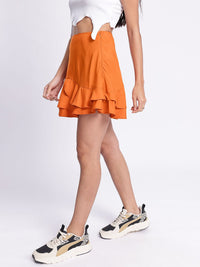 DressBerry Vibrant Vibes Ruffle Mini Skirt