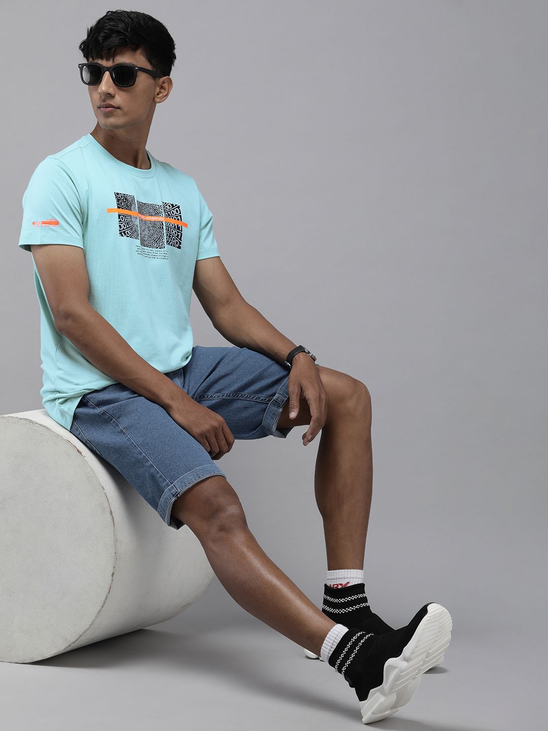 SPYKAR Typography Printed Slim Fit Casual T-shirt