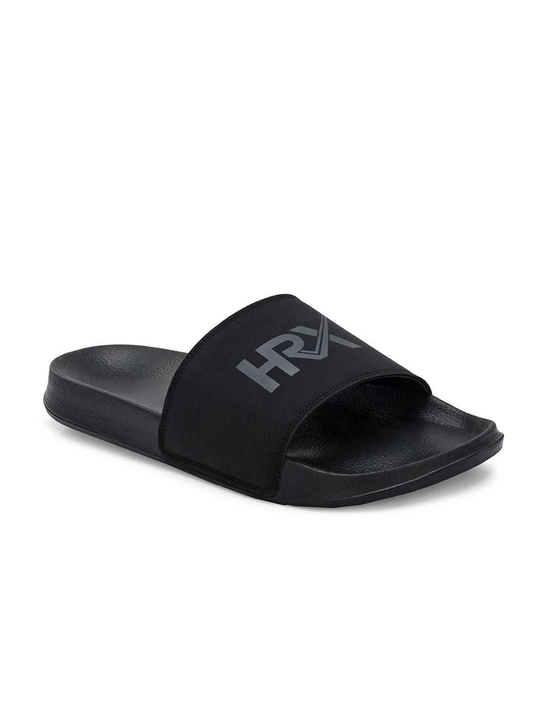 HRX by Hrithik Roshan Men Black Printed  Sliders