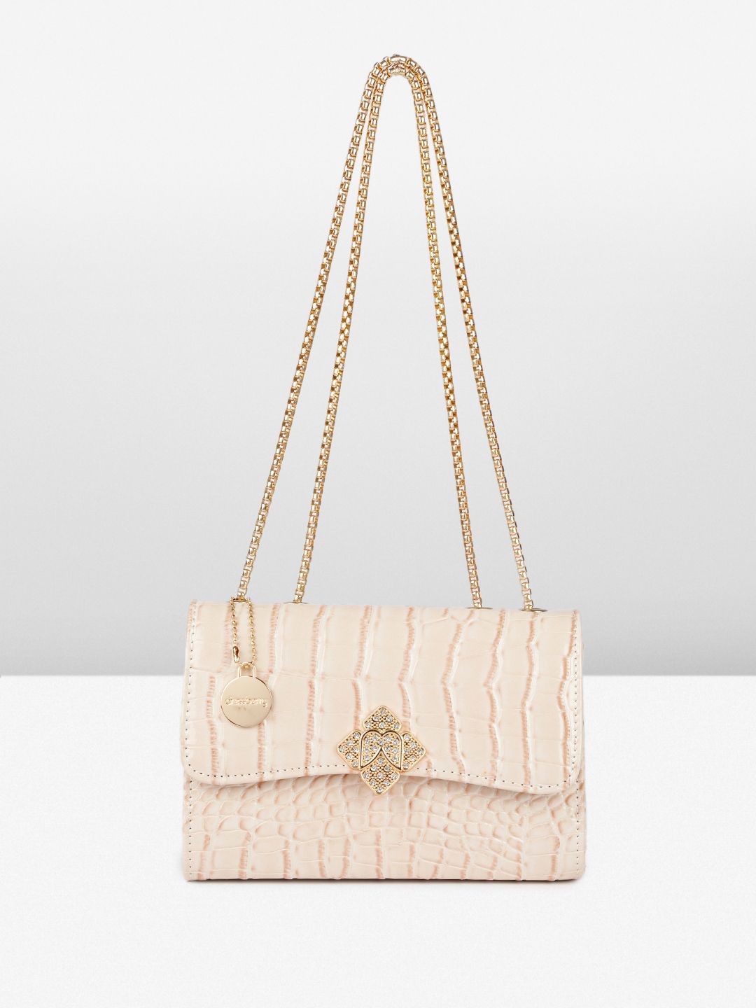 DressBerry Animal Textured Structured Shoulder Bag
