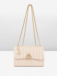 DressBerry Animal Textured Structured Shoulder Bag