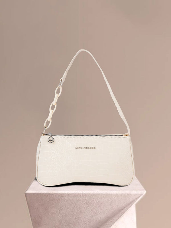 Lino Perros Women Off White Animal Printed PU Shoulder Bag