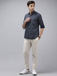 Park Avenue Slim Fit Geometric Printed Pure Cotton Casual Shirt