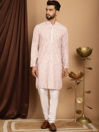 SOJANYA Floral Printed Pure Cotton Kurta With Churidar