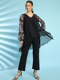 Antheaa Embellished Top With Trousers