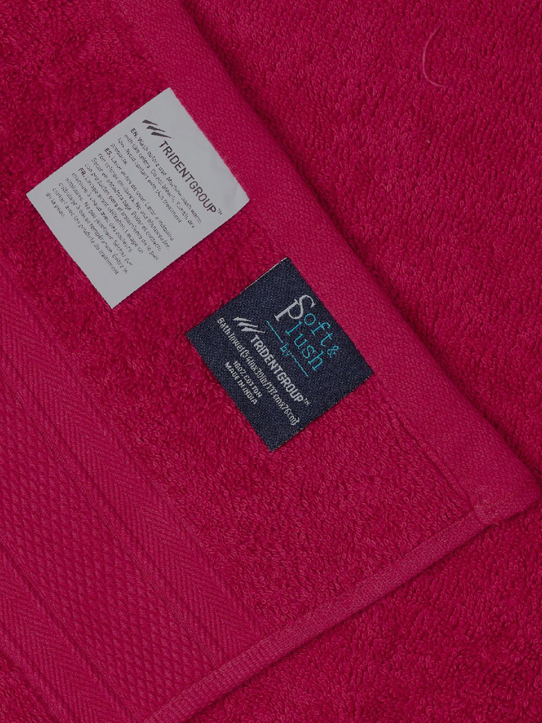 MYTRIDENT Unisex Set Of 6 Red Solid 500 GSM Towels