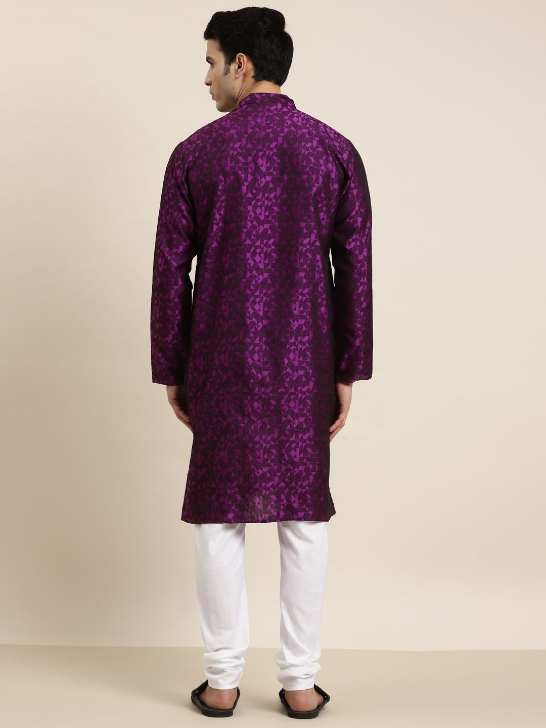 SOJANYA Kurta Lurus Rekaan Sendiri Lelaki Ungu & Pink