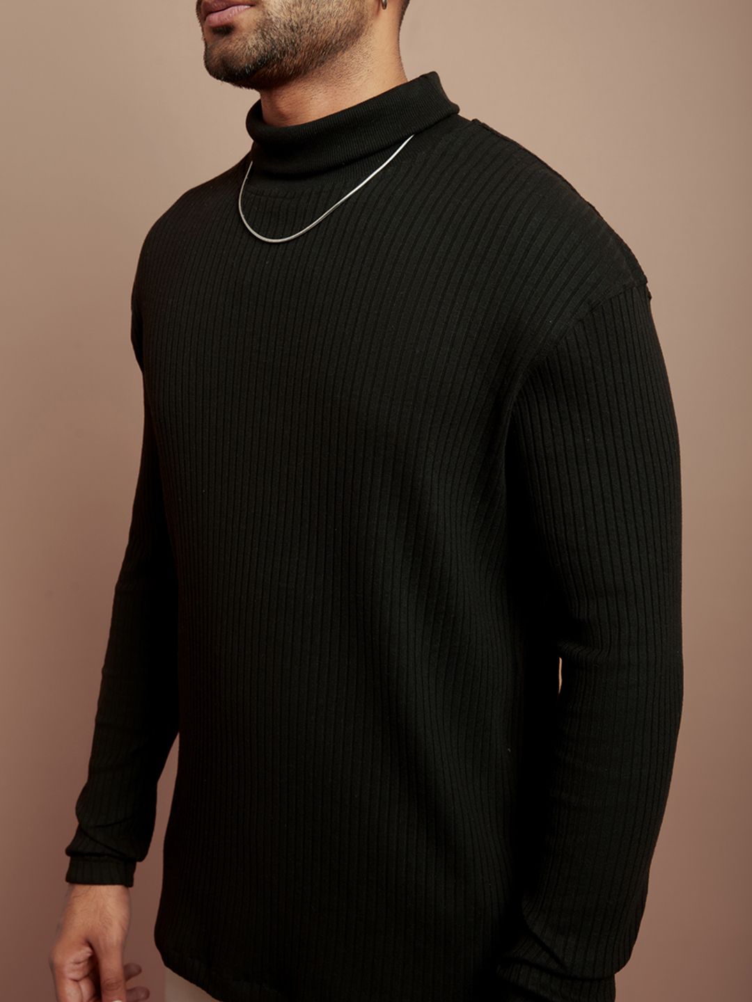 Powerlook Black Turtle Neck T-shirt