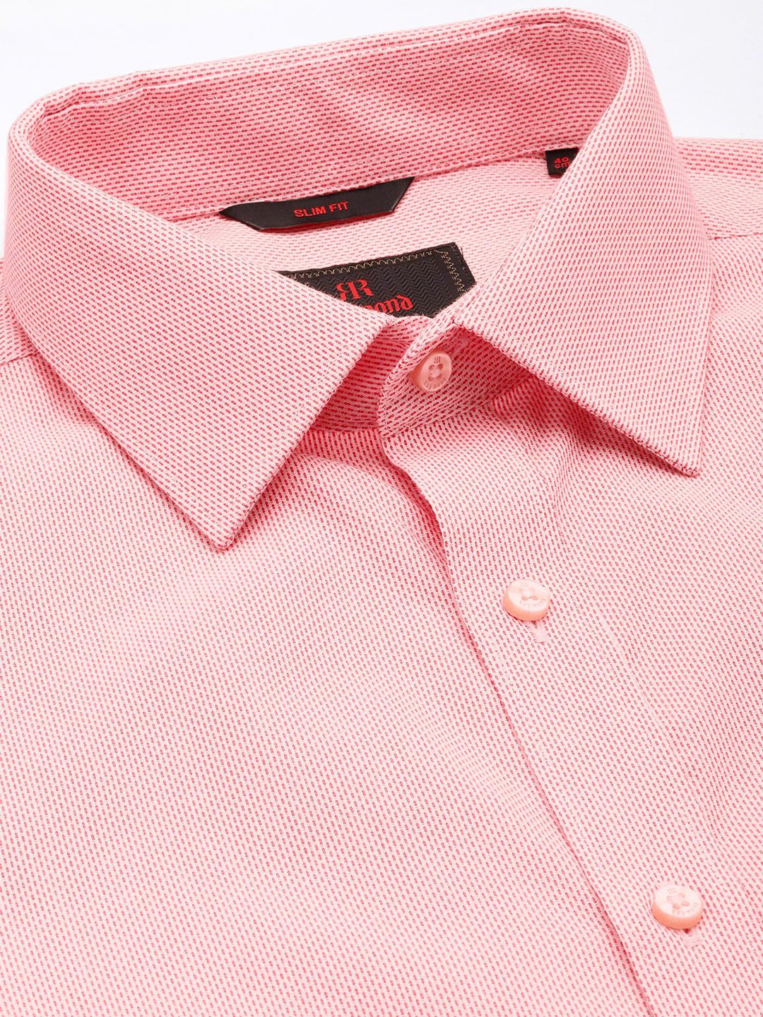 Raymond Pure Cotton Self Design Slim Fit Opaque Formal Shirt