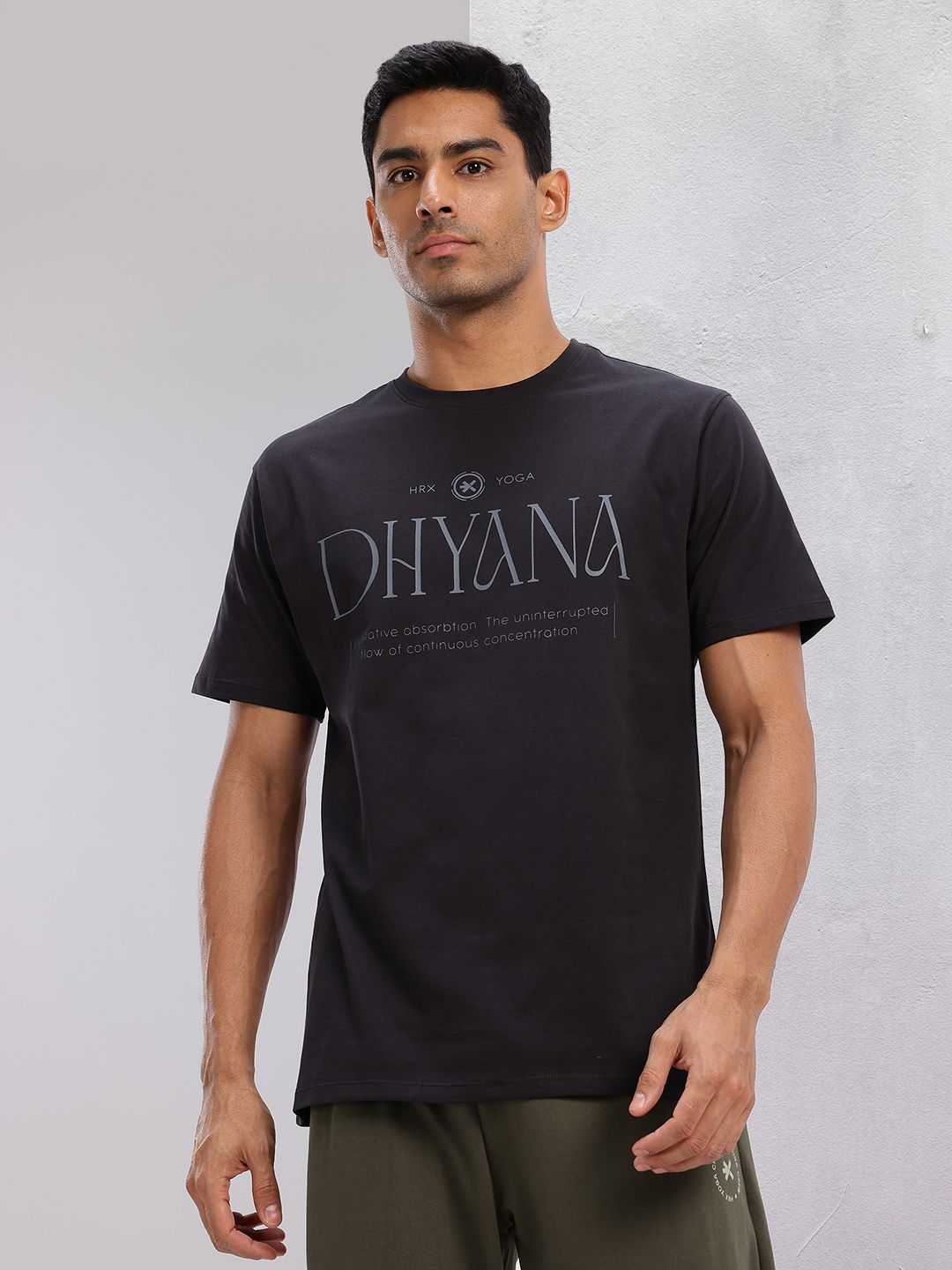 HRX by Hrithik Roshan Printed Pure Cotton Yoga T-shirt
