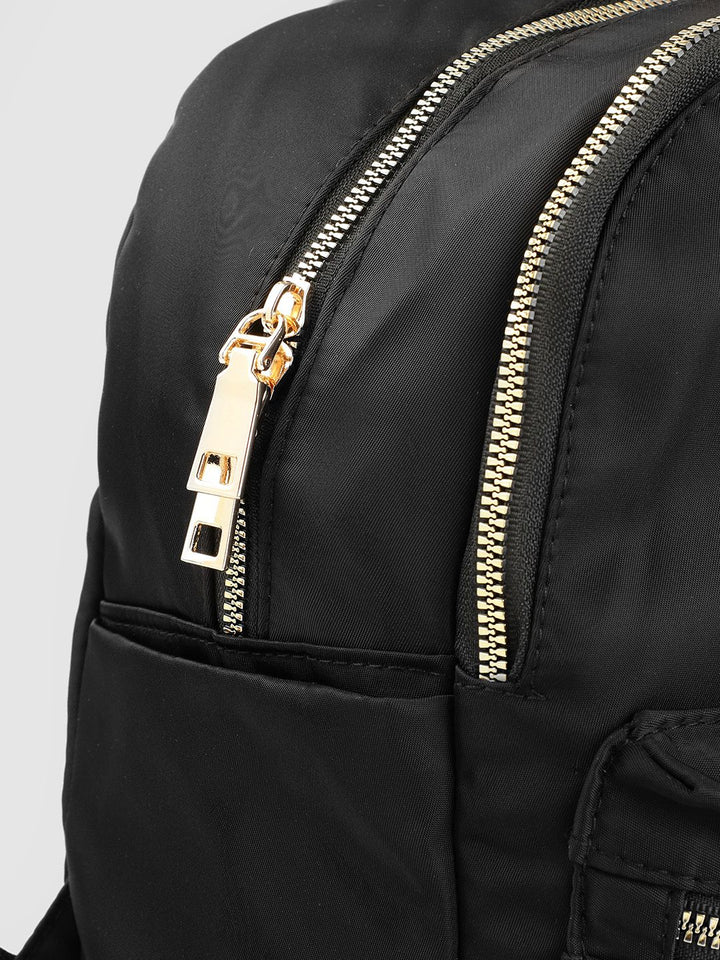 Lino Perros Women Black Backpack with 11 Inch Tablet Sleeve
