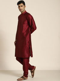 SOJANYA Kurta Rekaan Tenunan Lelaki dengan Churidar dengan Jaket Nehru