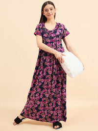Sweet Dreams Floral Printed Pure Cotton Maxi Nightdress