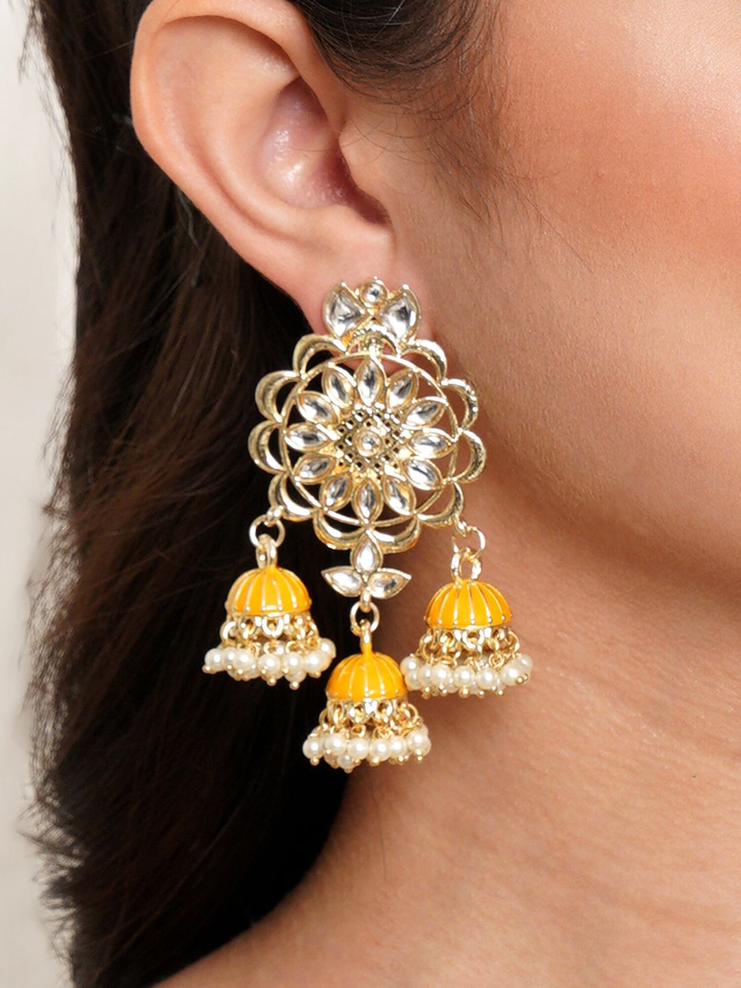 Karatcart Anting -anting Jhumkas Kontemporari