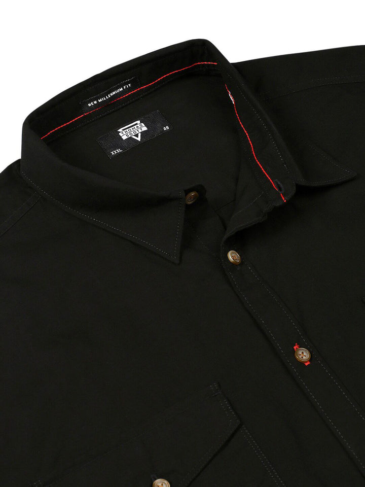 Thomas Scott Plus Size Cotton Premium Slim Fit Opaque Casual Shirt