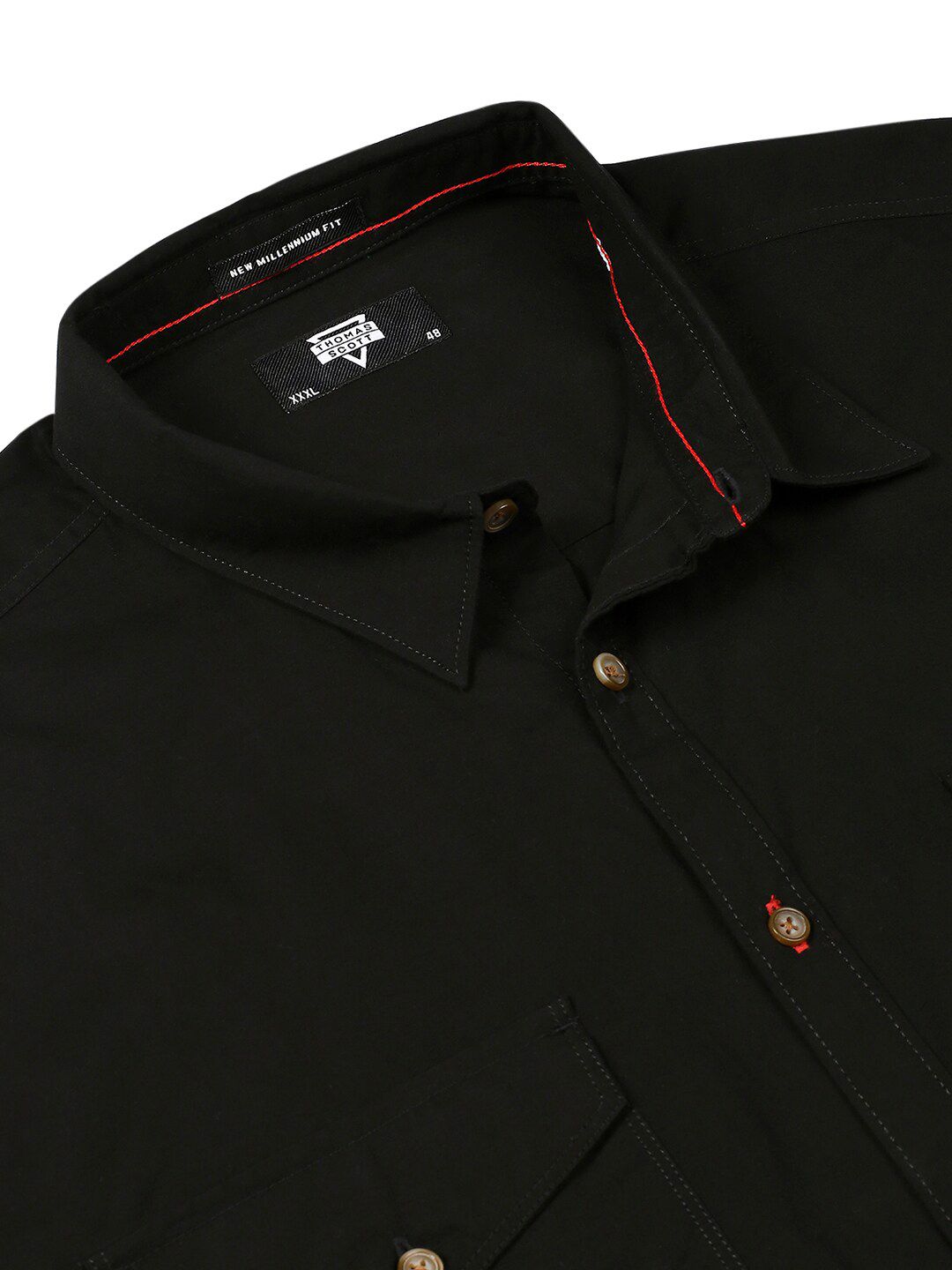 Thomas Scott Plus Size Cotton Premium Slim Fit Opaque Casual Shirt