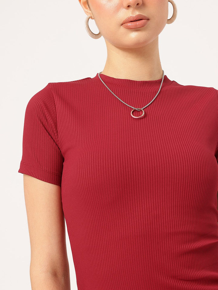 DressBerry Ruched Ribbed Bodycon Dress