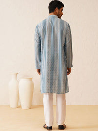SOJANYA Printed Mandarin Collar Regular Kurta with Churidar