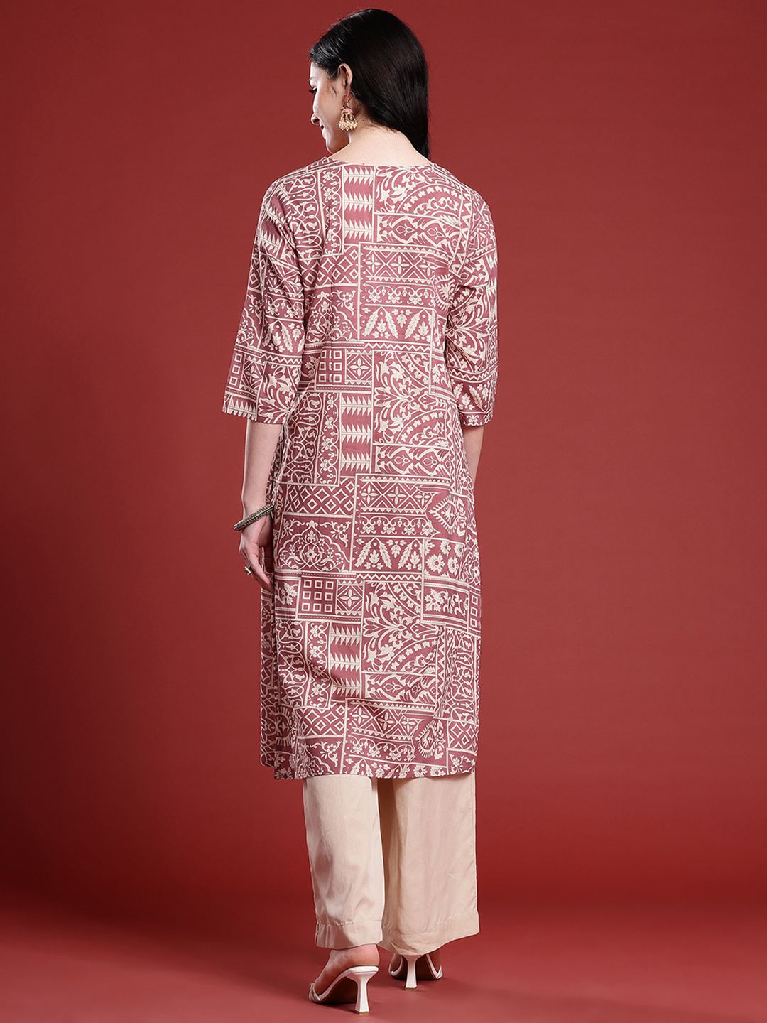 Anouk Women Pure Cotton Ethnic Motifs Printed Kurta